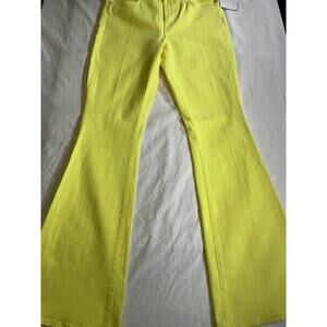 L'Agence Women's Yellow Bell High Rise Flare Jeans – Lemon Tonic - Size 33 - NWT